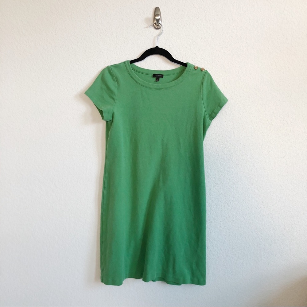 Talbots dress short sleeve button accent
